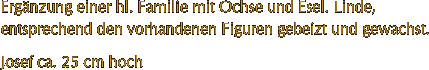 Ergnzung einer hl. Familie mit